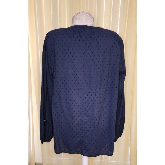 Lane Bryant Long-Sleeve Flounce Button-Down Shirt Size 14 NWT - Picture 2 of 5
